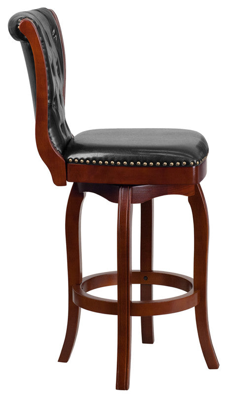 30" Cherry Wood Stool