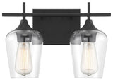Octave 2-Light Bath Vanity Fixture Vanity, Black
