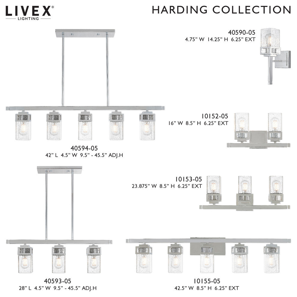 Livex Lighting Harding Polished Chrome Light Bath Vanity