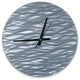 Contemporary Home DÃ©cor 'Waves Circular Clock' Silver Metal Wall Clock