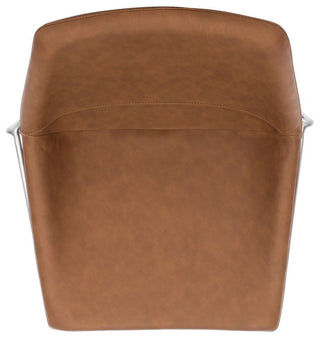 Safavieh Alexis Midcentury Counterstool, Cognac/Silver
