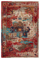 Lilith Handmade Medallion Red/ Aqua Area Rug 10'X14'