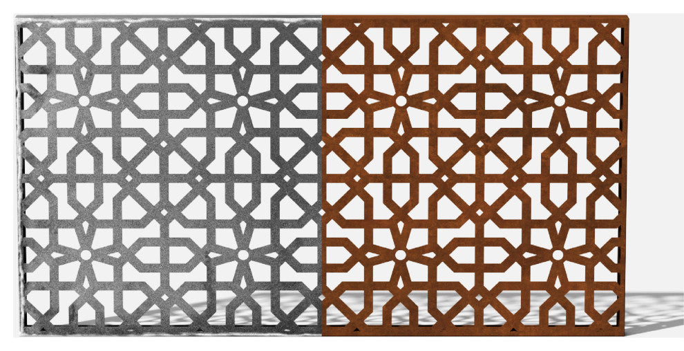 Alta Corten Steel Decorative Screen Panel, Parilla