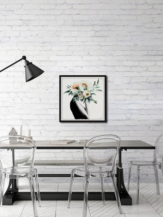 "Mysterious Bloom" Framed Painting Print, 12"x12"