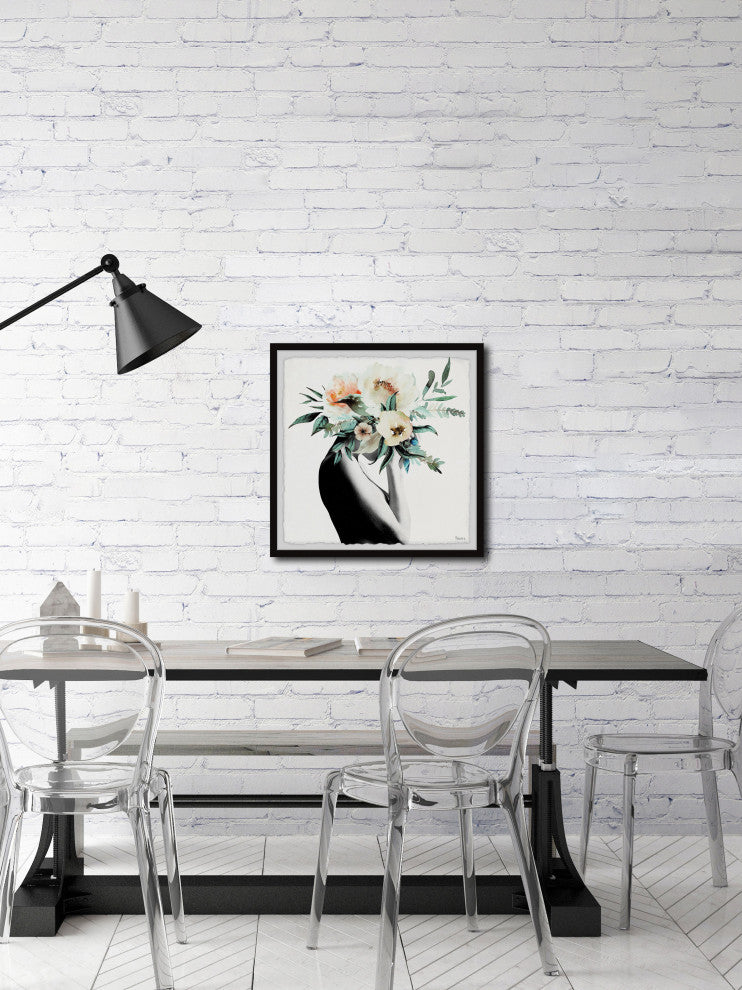 "Mysterious Bloom" Framed Painting Print, 12"x12"