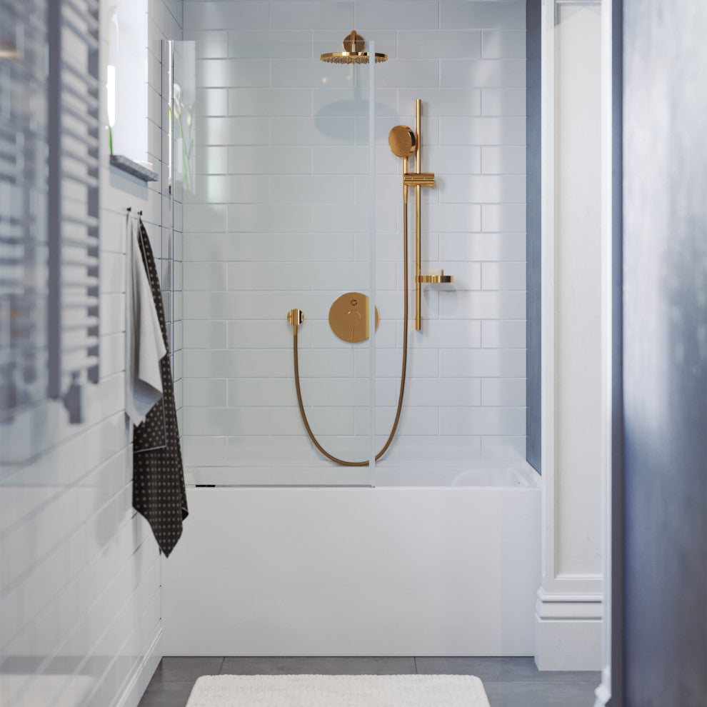 Voltaire 48"x32" Acrylic White, Alcove, Right Hand Drain, Apron Bathtub