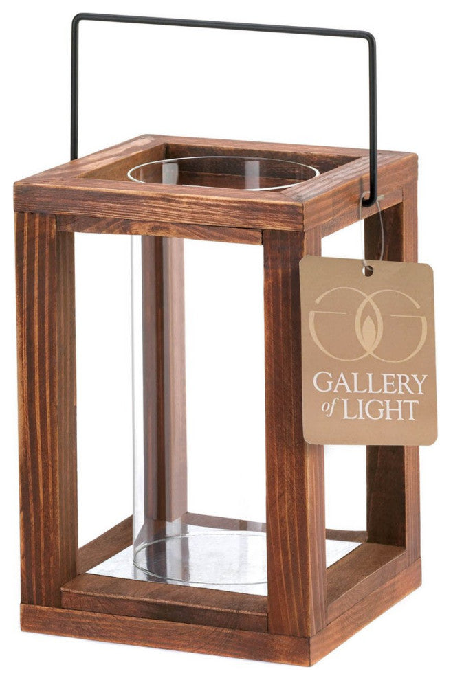 Rustic Garden Wooden Lantern