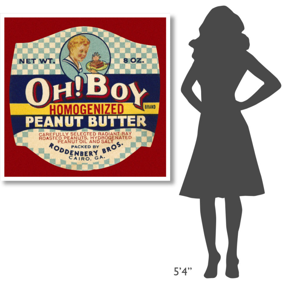 "Oh! Boy Homogenized Peanut Butter" Digital Paper Print by Retrolabel, 42"x41"