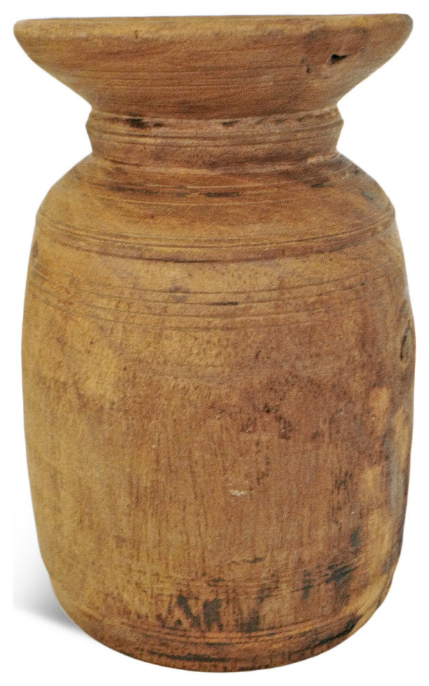 Consigned Old India Wood Pot 3
