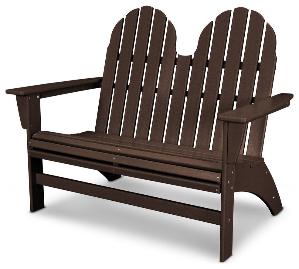 Vineyard Adirondack Bench, Mahogany