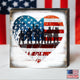 USA Military Heart Patriotic Wooden Decor