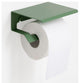 Slim Toilet Paper Holder With Lid, Matte Green