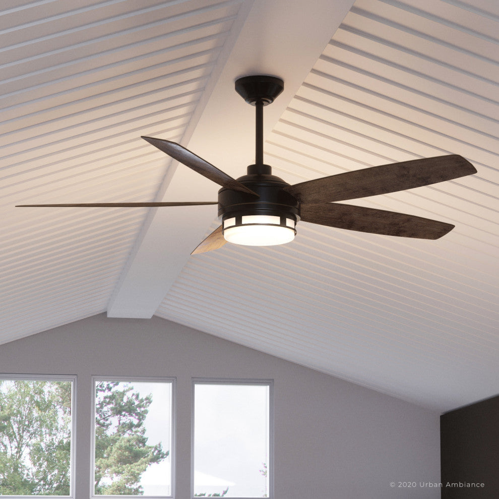 Luxury Modern Ceiling Fan, Bronze, UHP9001, Provincetown Collection