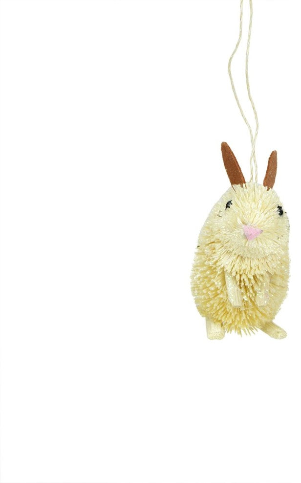 3" Storybook Garden Bristled Sandy Brown Bunny Rabbit Christmas Figure Ornament