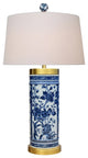 Blue and White Porcelain Vase Table Lamp, 26"