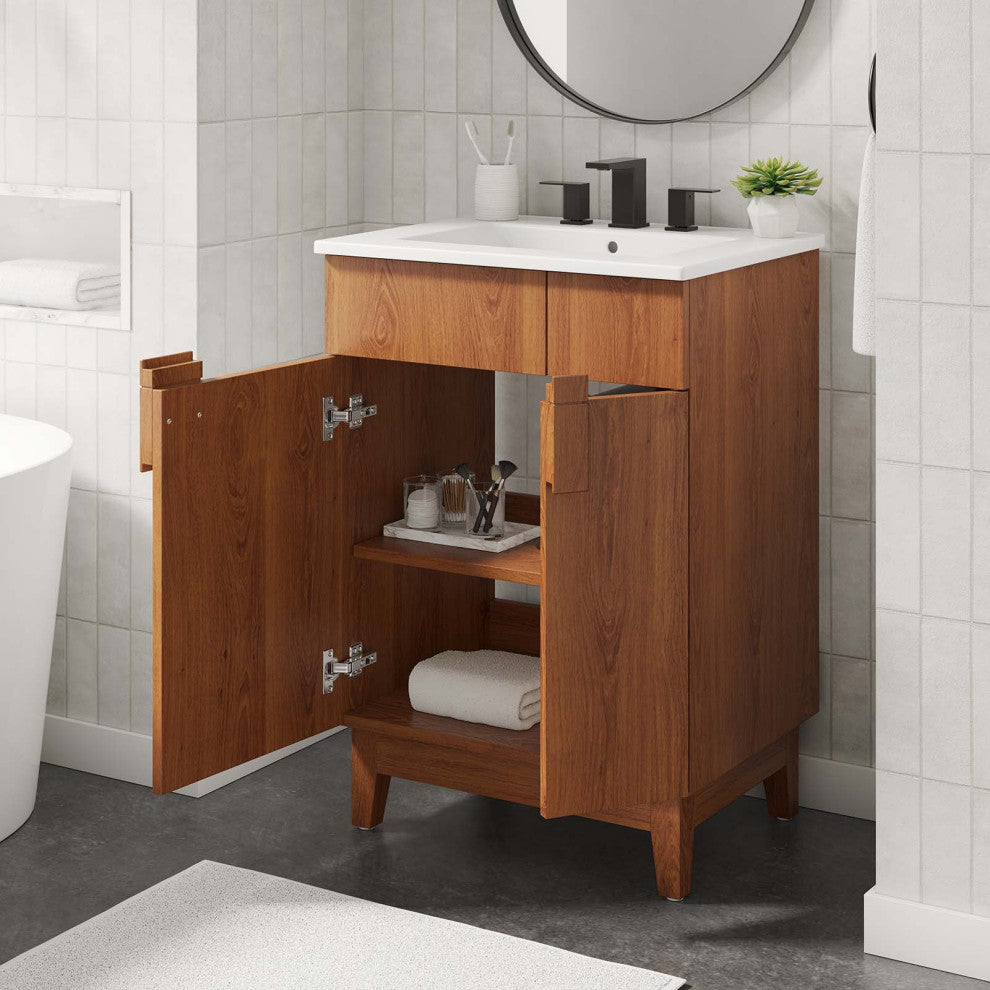 Miles 24" Bathroom Vanity - White Walnut