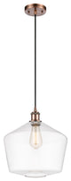 Innovations 516-1P-AC-G652-12-LED 1-Light Mini Pendant, Antique Copper