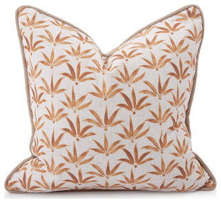 Gold Square Hemp Pillow With Down Insert