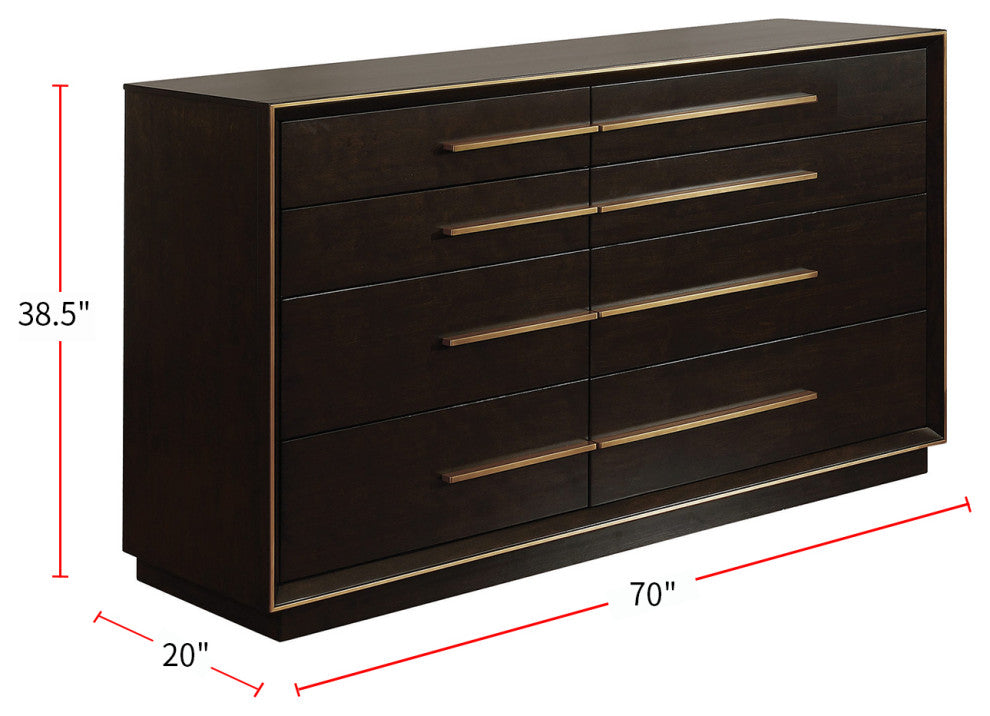 8-Drawer Dresser Smoked Peppercorn