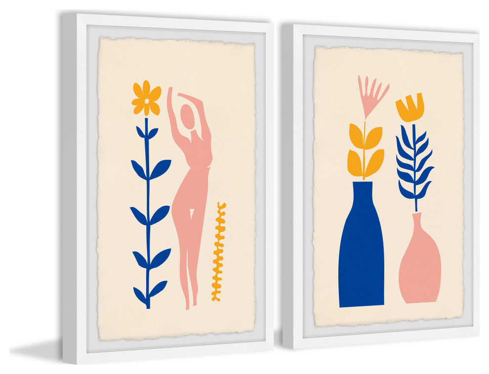 Beside the Sunflower Diptych, 2-Piece Set, 8x12 Panels