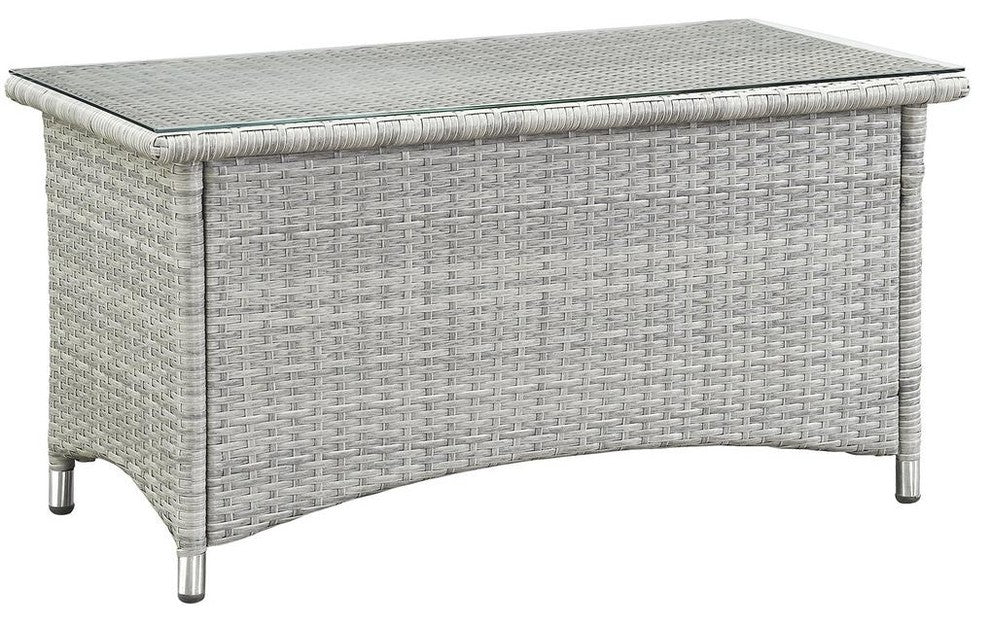Light Gray Turquoise Bridge 4-Piece Outdoor Patio Patio Conversation Set