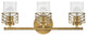 Hinkley Della Medium Three Light Vanity, Lacquered Brass