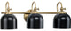 Dalton Collection 24" 3-Light Vintage Brass Matte Black Bath Vanity Light