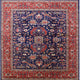 Ahgly Company Indoor Square Mid-Century Modern Area Rugs, 7' Square