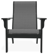 Adirondack Sling Outdoor Adirondack Armchair, Titanium/Graphite