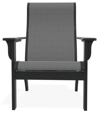 Adirondack Sling Outdoor Adirondack Armchair, Titanium/Graphite