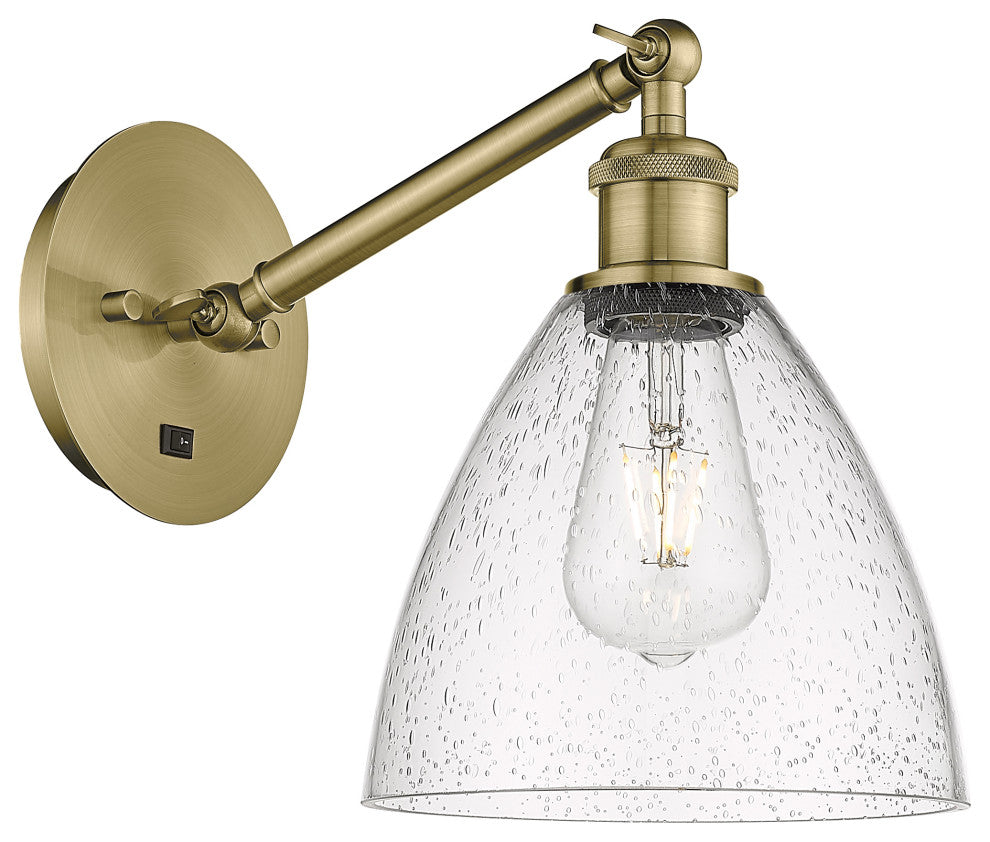 Innovations 317-1W-AB-GBD-754 1-Light Sconce, Antique Brass