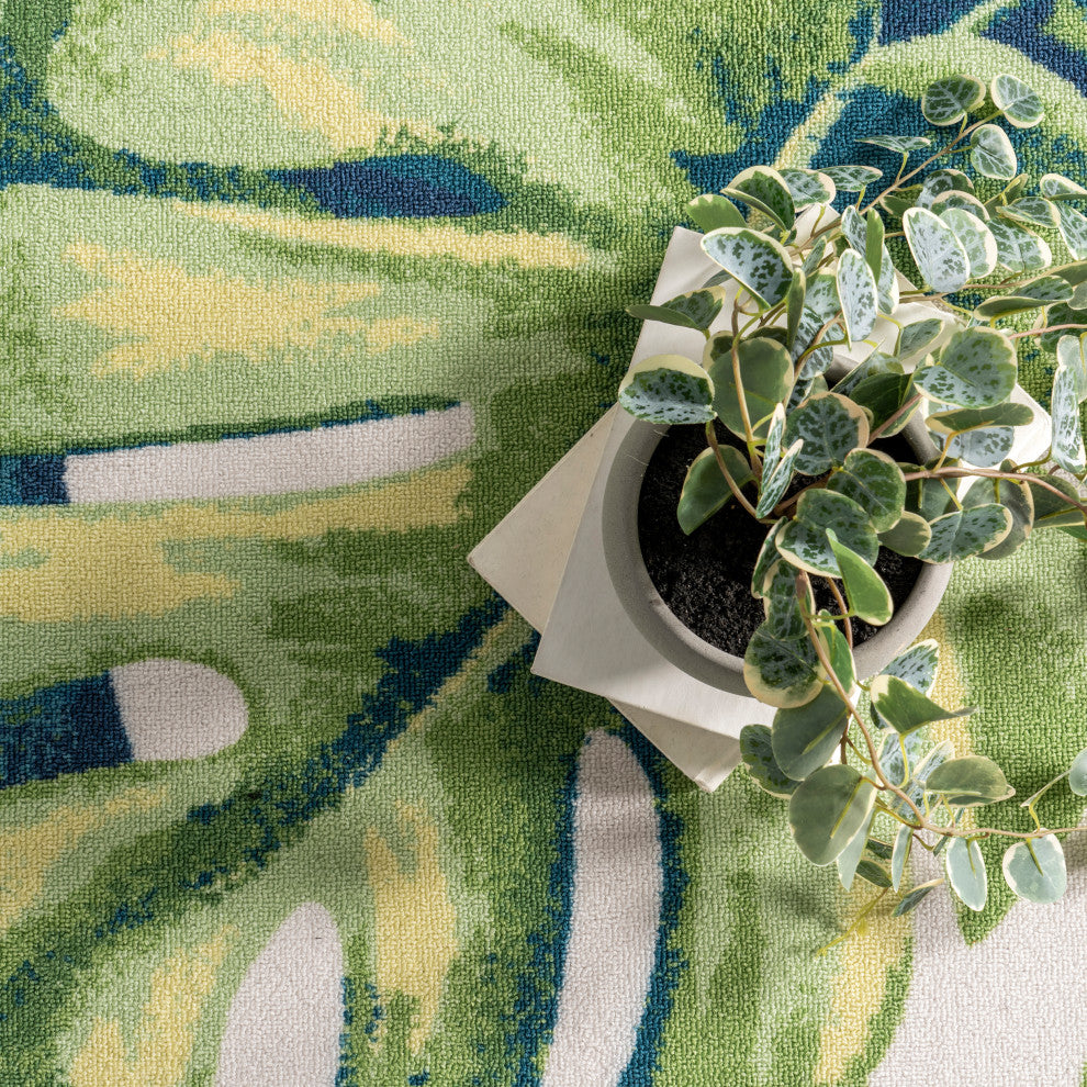 Nuloom Contemporary Country and Floral Area Rug, Green Multicolor 10'x14'