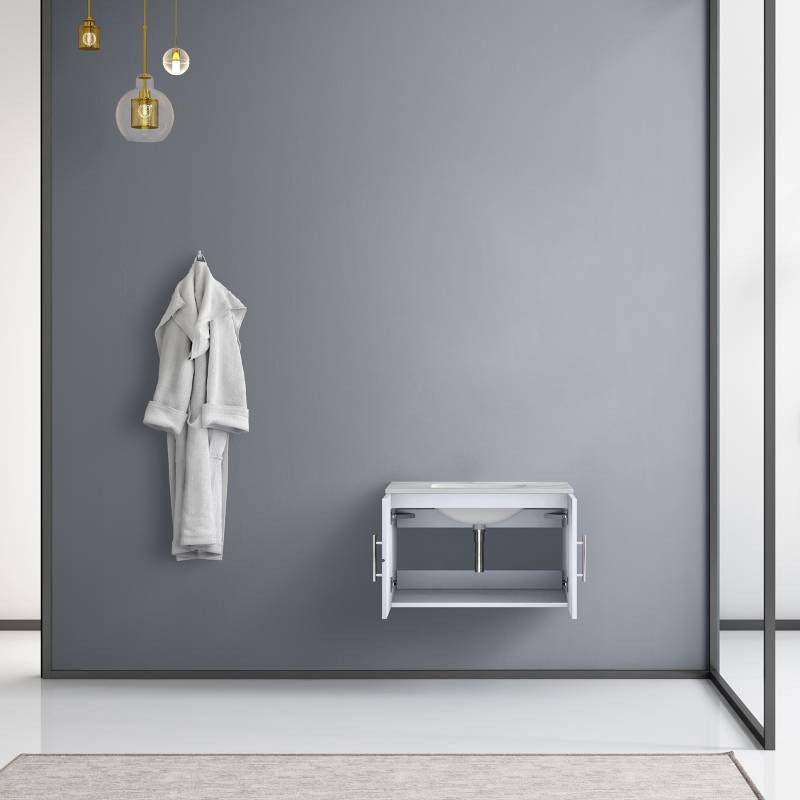 Geneva Transitional Glossy White 30" Single Vanity