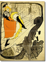 Henri Toulouse-Lautrec Poster Art Painting Ceramic Tile Mural #43, 36"x48"