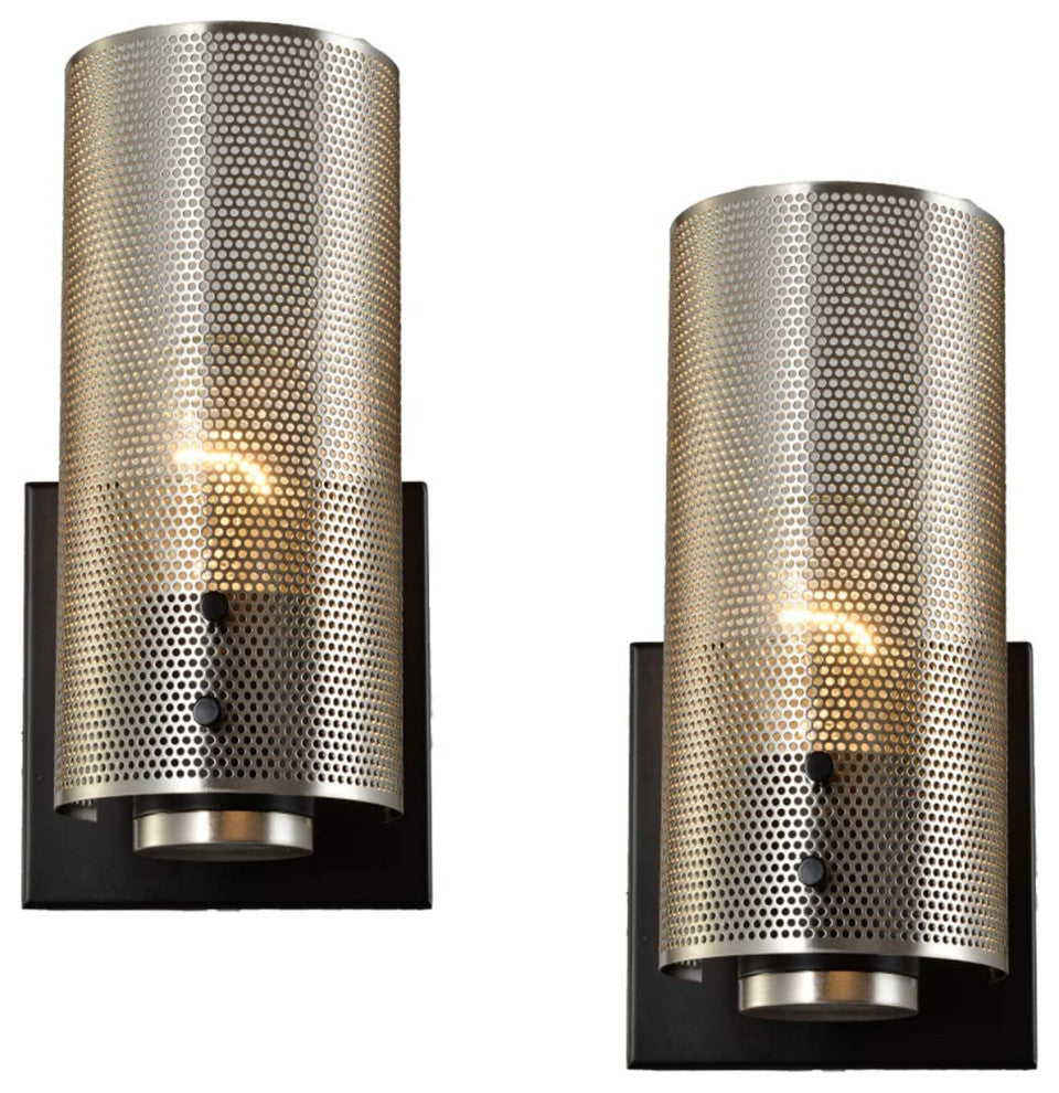 2 Pack Industrial Wall Sconce Grid Mess Sconces Wall Lighting