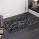 Outdoor Mat, Natural Rubber, 18"x30" Heavy Duty Doormat, Bronze Fleur-De-Lis