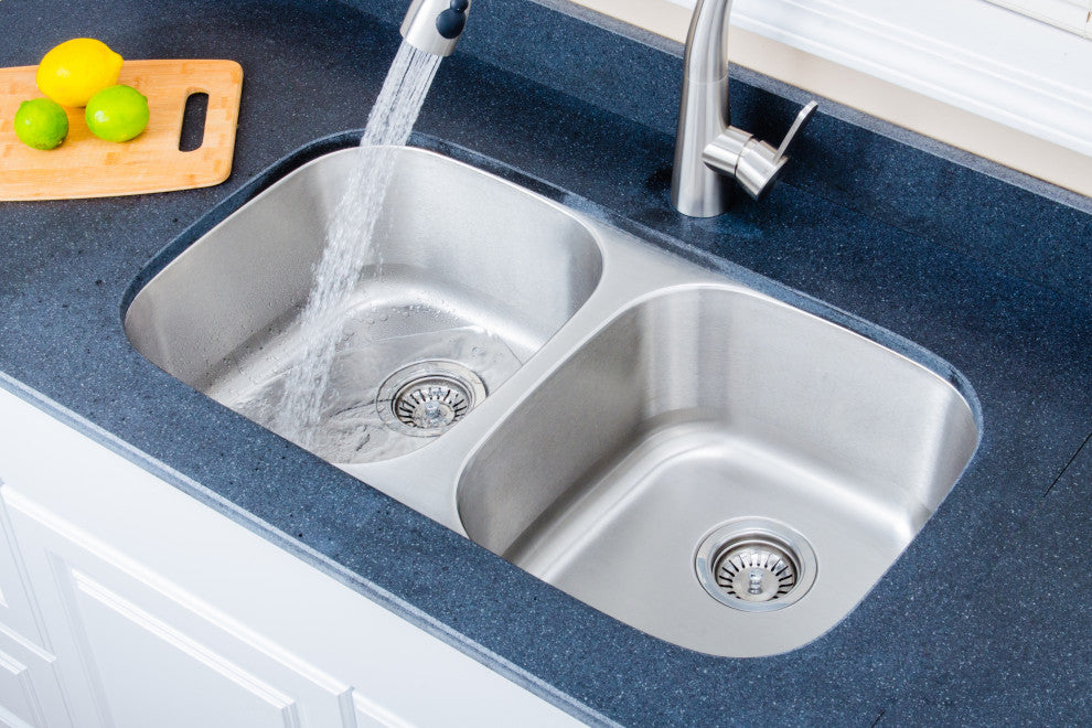 Wells Sinkware Equal Double Bowl Sink, 8 Inches Deep, Sink Only