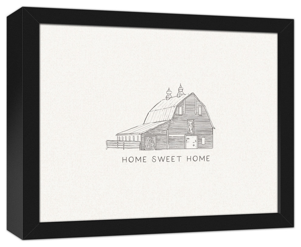 Home Sweet Home 11"x14" Black Framed Canvas