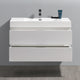 Valencia Wall Hung Bathroom Vanity, Glossy White, 40"