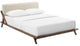 Luella Queen Upholstered Fabric Platform Bed, Cappuccino Beige