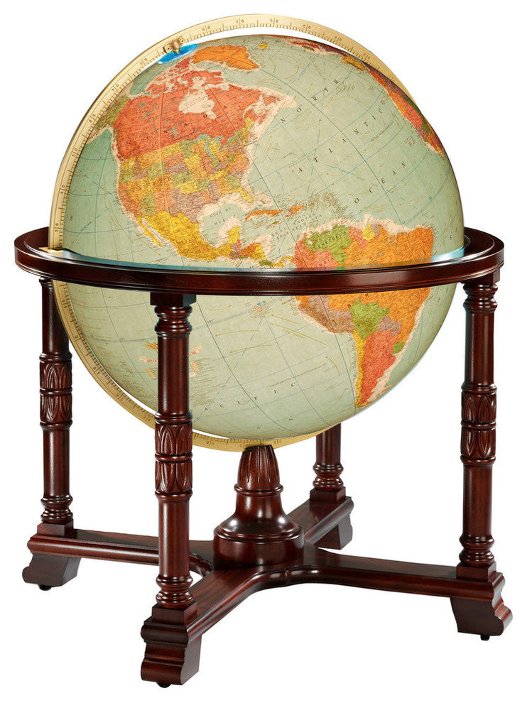 Diplomat, Large Illuminated 32" Globe with Floor Stand