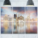 "New York Skyline at Sunrise With Reflection." Metal Wall Art, 3 Panels, 36"x28"