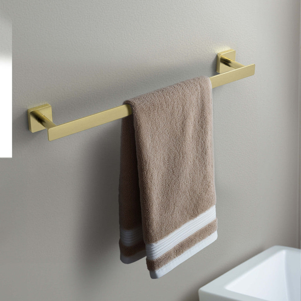 Blaze 18 inch Bathroom Towel Bar, Brushed Gold