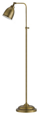 62" Bronze Adjustable Traditional Shaped Floor Lamp With Bronze Dome Shade