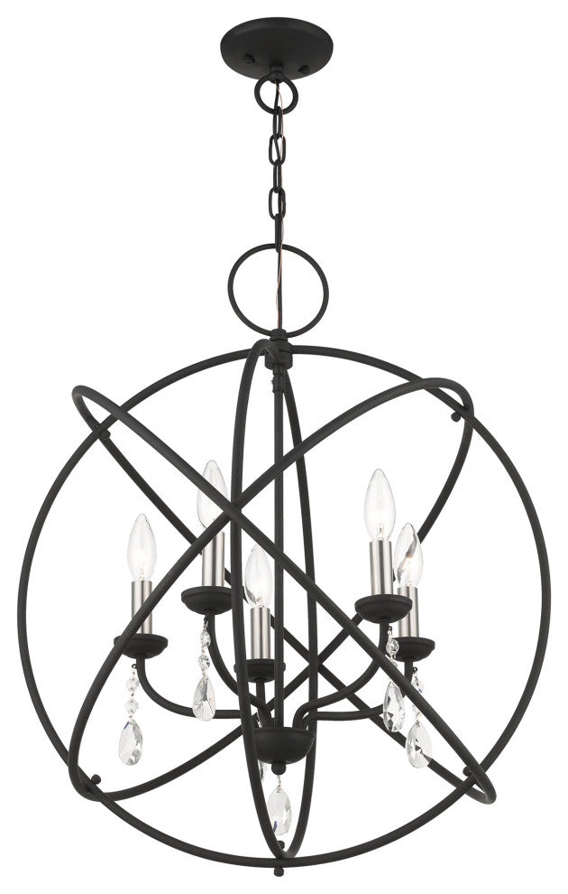 Black Shabby Chic, Dazzling, Transitional, Country Chandelier