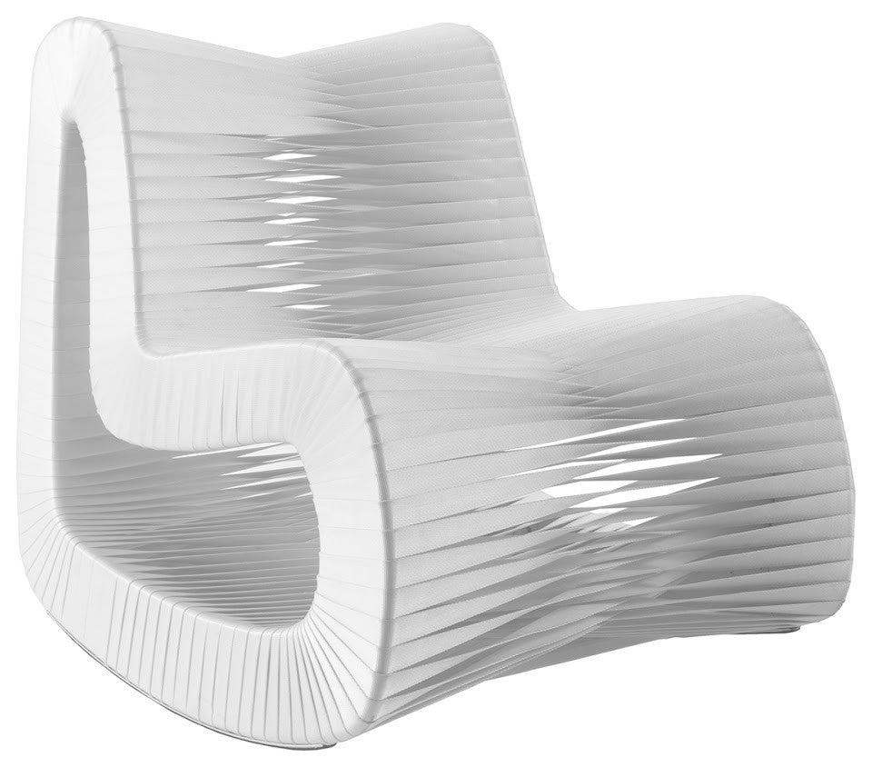 Seat Belt Rocking Chair, White