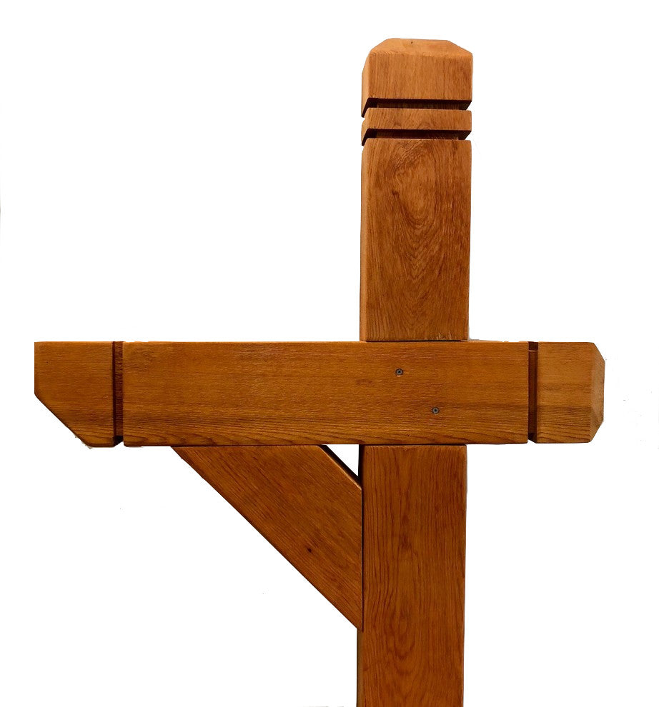 Decorative Cedar Wood Mailbox Post with hardware (4Ã—6)