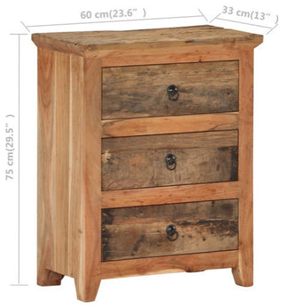 vidaXL Sideboard Storage Buffet Cabinet Solid Wood Acacia and Reclaimed Wood