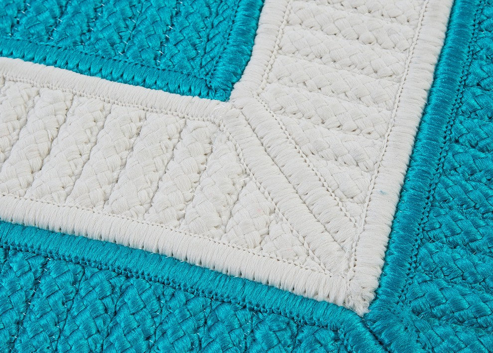 Rope Walk CB92 Turquoise Indoor/Outdoor Area Rug, Rectangular 5'x8'