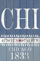 "Chicago 1833" Painting Print on White Wood, 24"x36"
